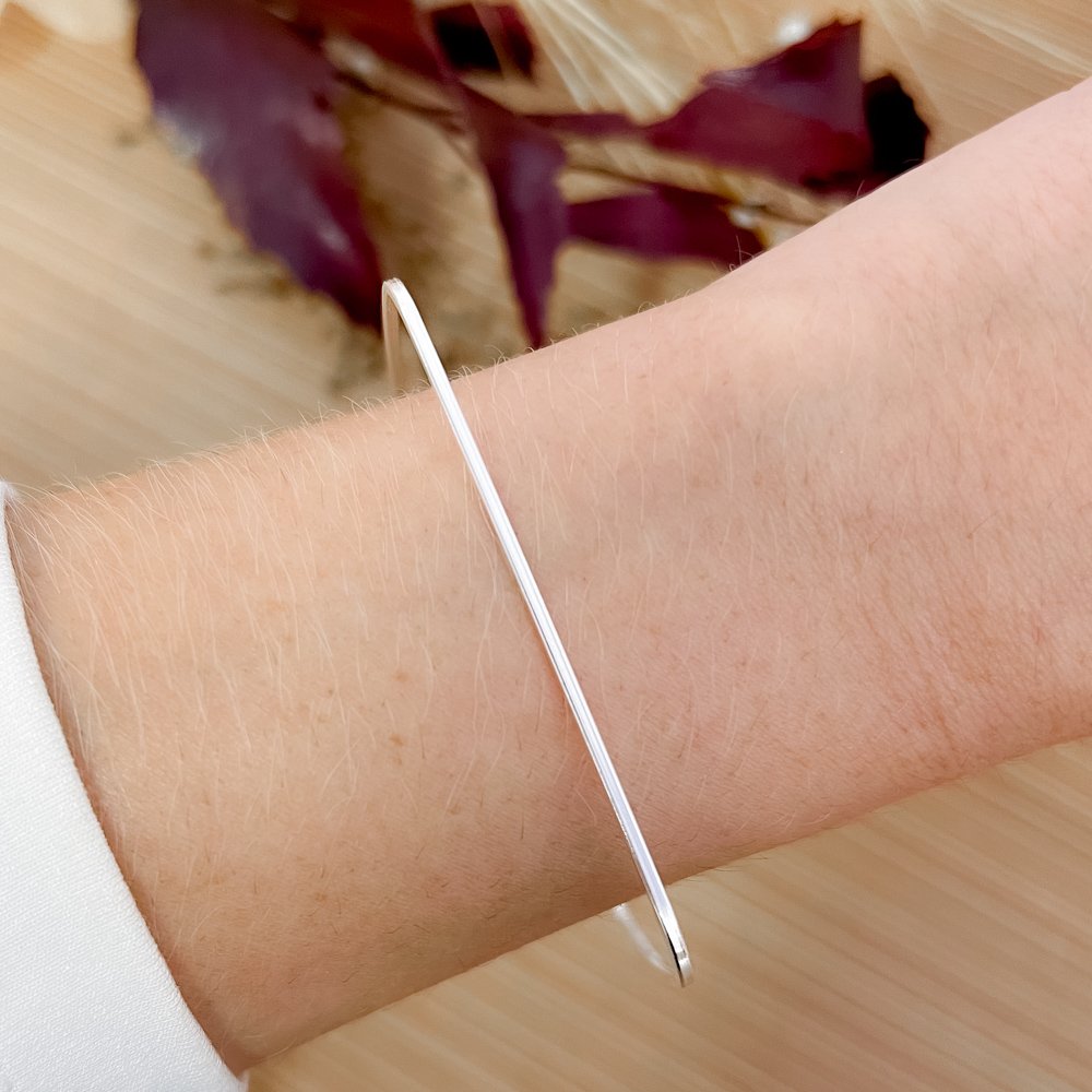 Ag-Psa-233 Bracelete Quadrado Liso - Prata 925.