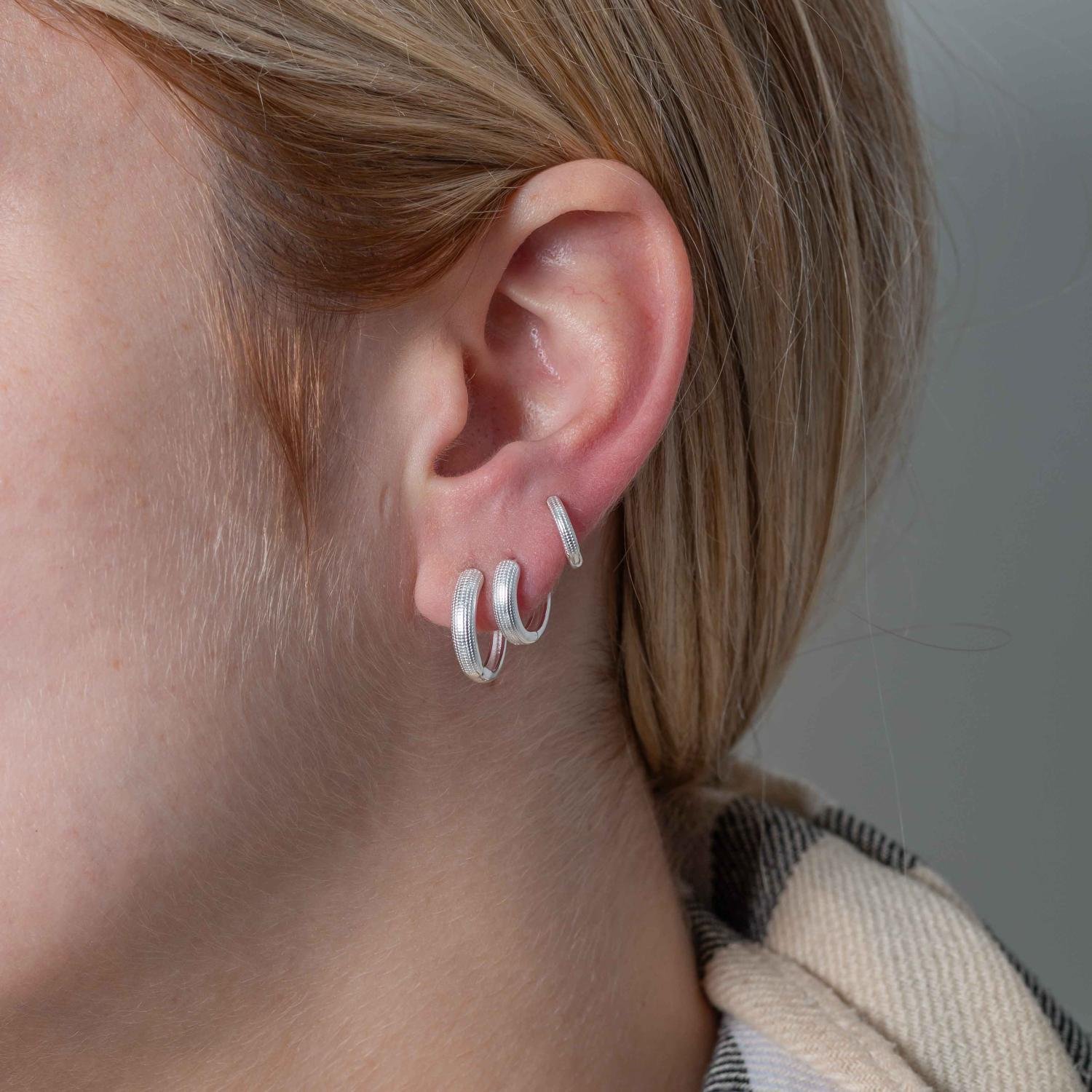 Ag-Trio-226 Trio De Brincos De Argolas Articuladas - Prata 925.