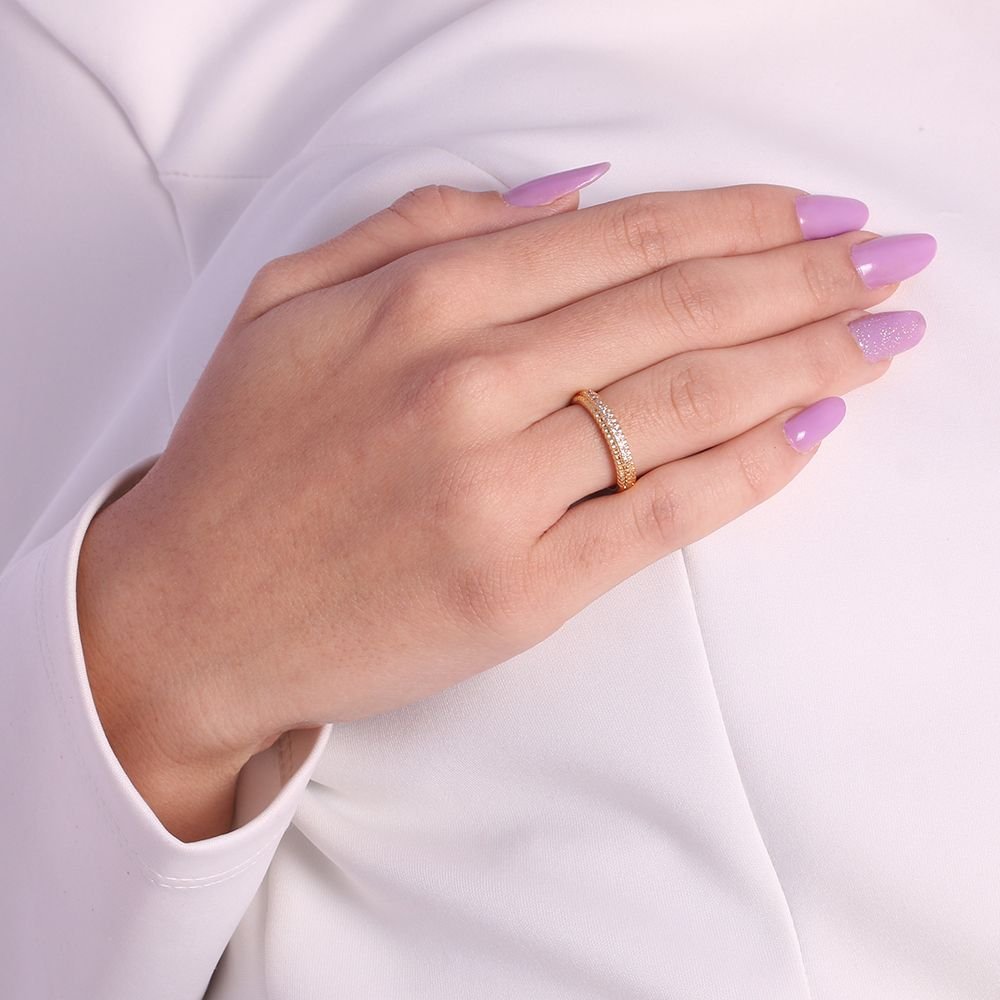 An-1021-Fo Anel Cravejado Com Micro Zircônias