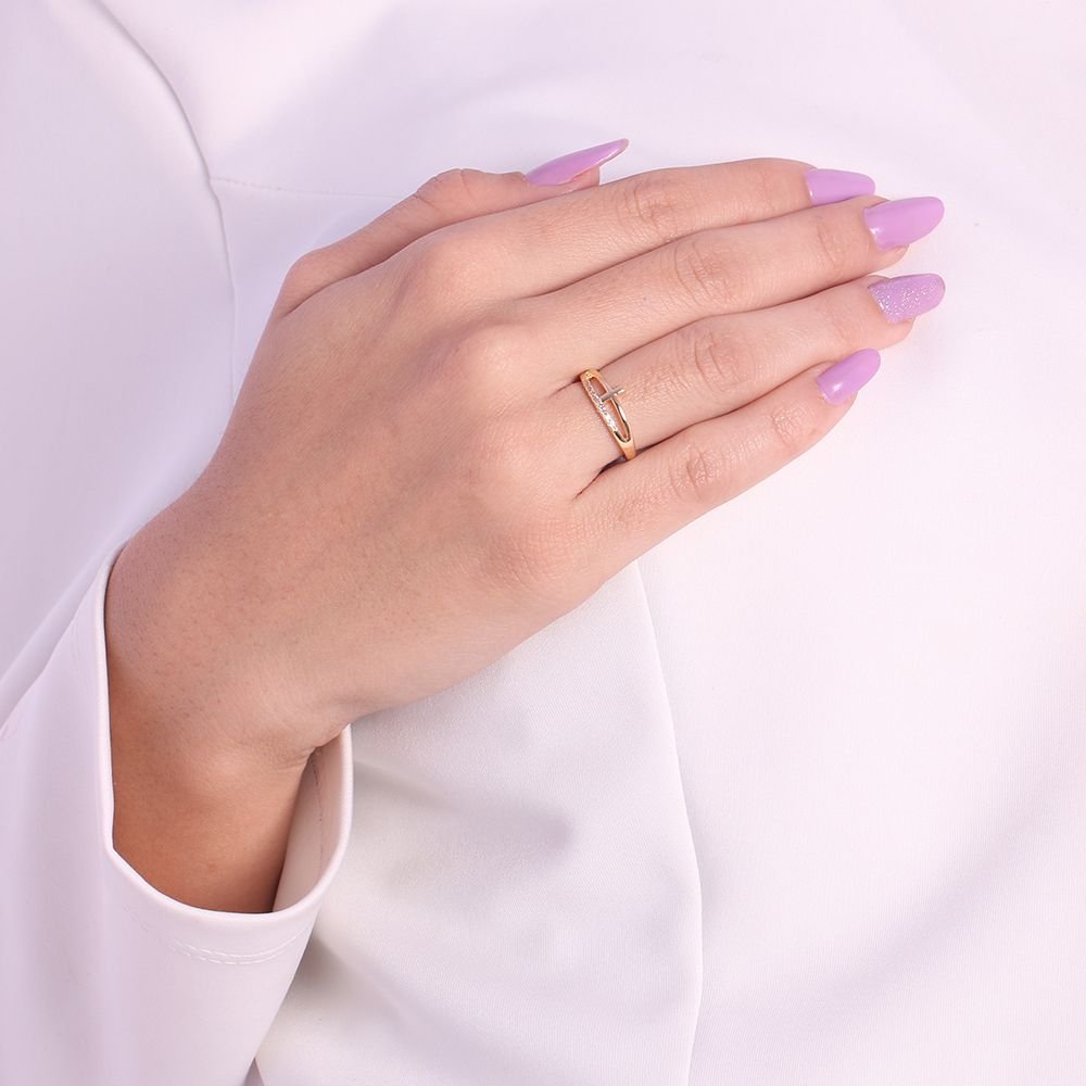 An-1025-Fo Anel Cravejado E Com Cruz