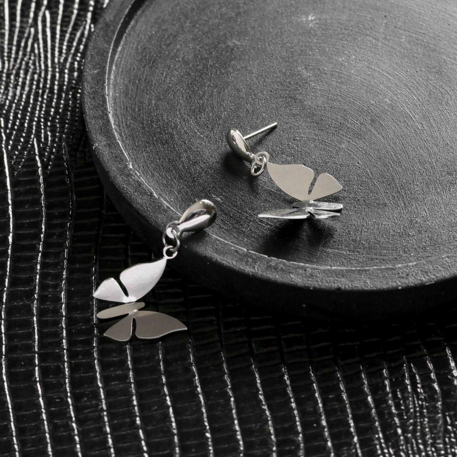 Bla-110-Inox Brinco De Borboleta (Aço Inox).