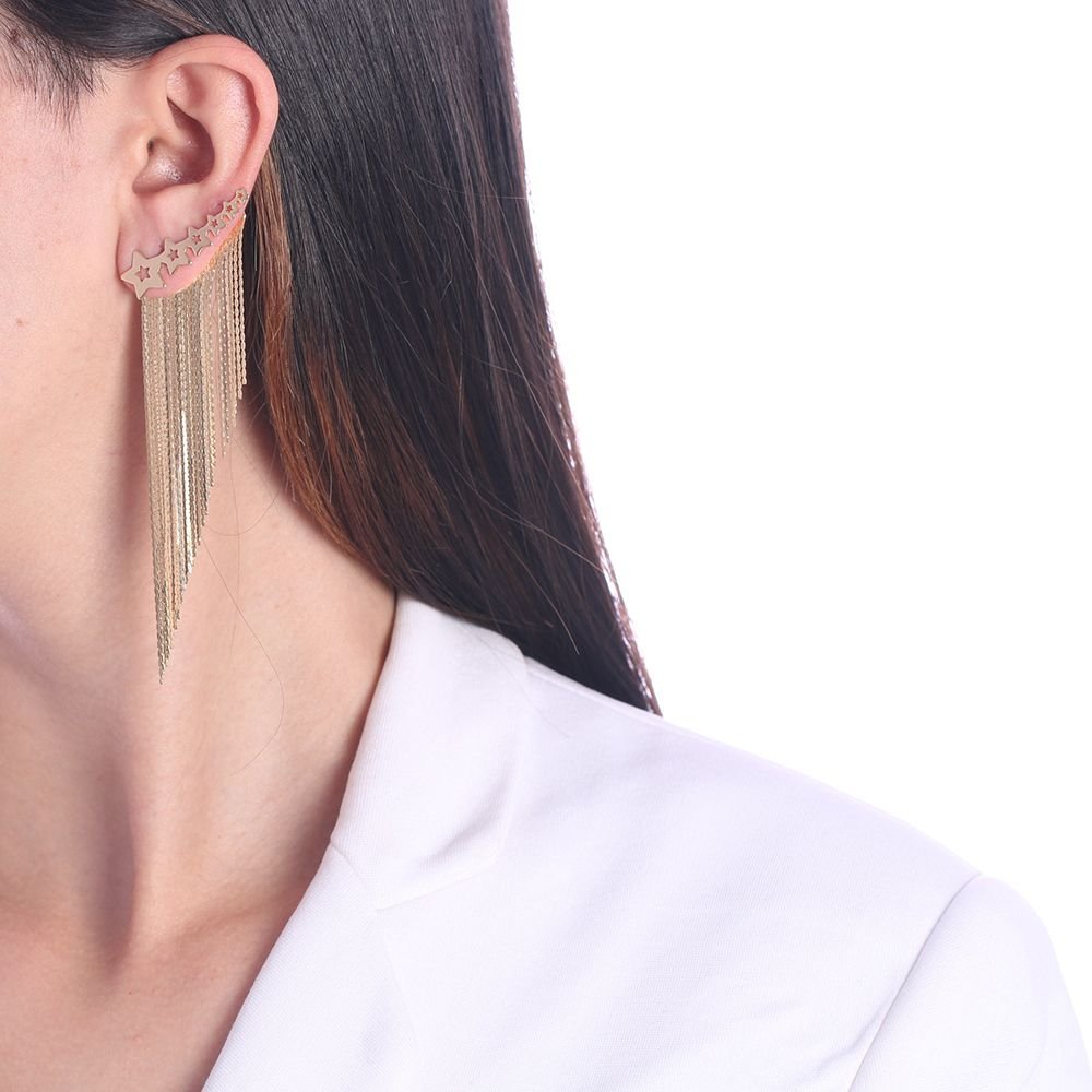 Bll-20-Do Brinco Ear Cuff De Franja 0,8mm