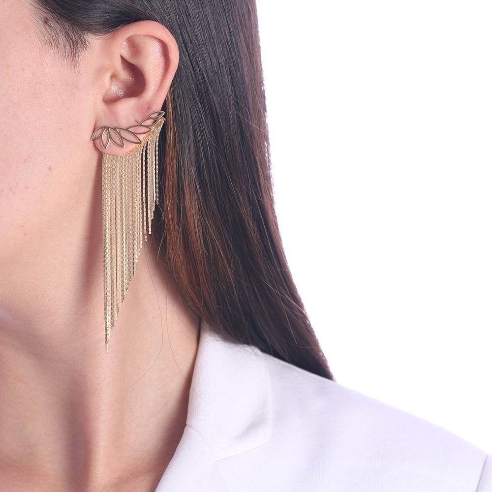 Bll-22-Do Brinco Ear Cuff De Franja 0,8mm