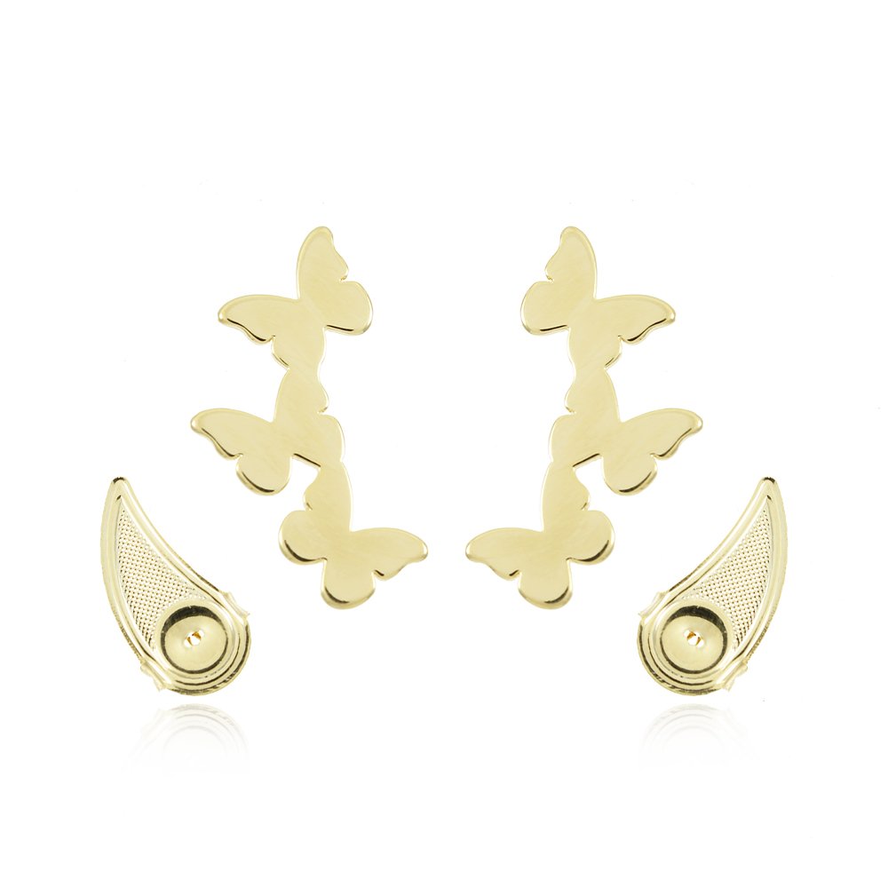 Bll-50-Do Brinco Ear Cuff De Borboletas.