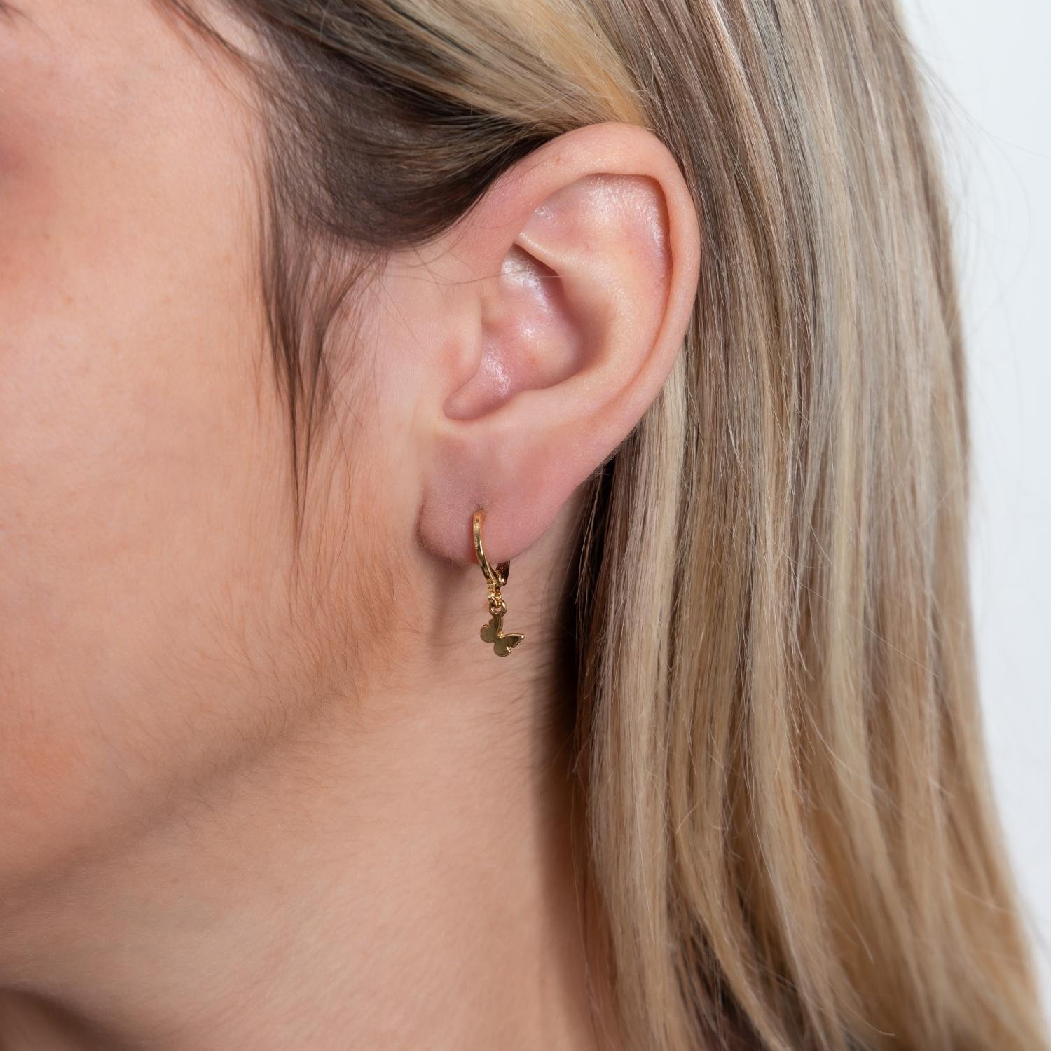 Bll-77-Do Brinco De Borboleta Argola Articulada.