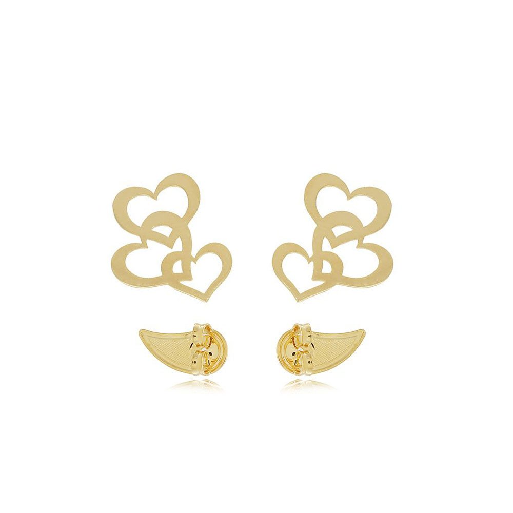 Bls-1833-Do Brinco Ear Cuff De Coração Vazado.