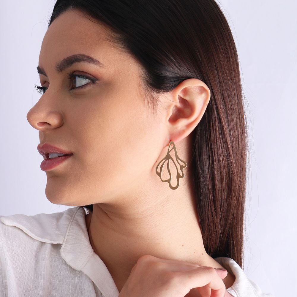 Bls-2638-Ac (Acetinado) Brinco Longo Detalhado