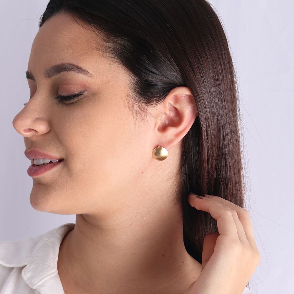 Bls-2665-Ac (Acetinado) Brinco Esfera (13mm)