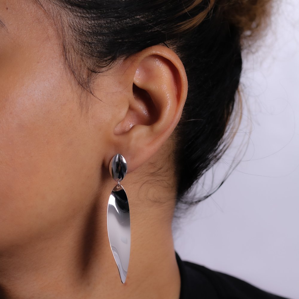 Bls-2729-Rd Brinco Médio Liso - Ródio Branco.