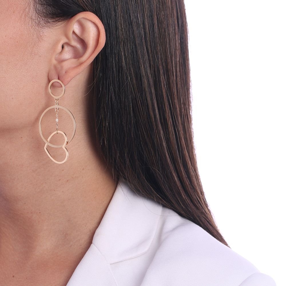 Bls-2759-Do Brinco Longo De Argolas E Coração