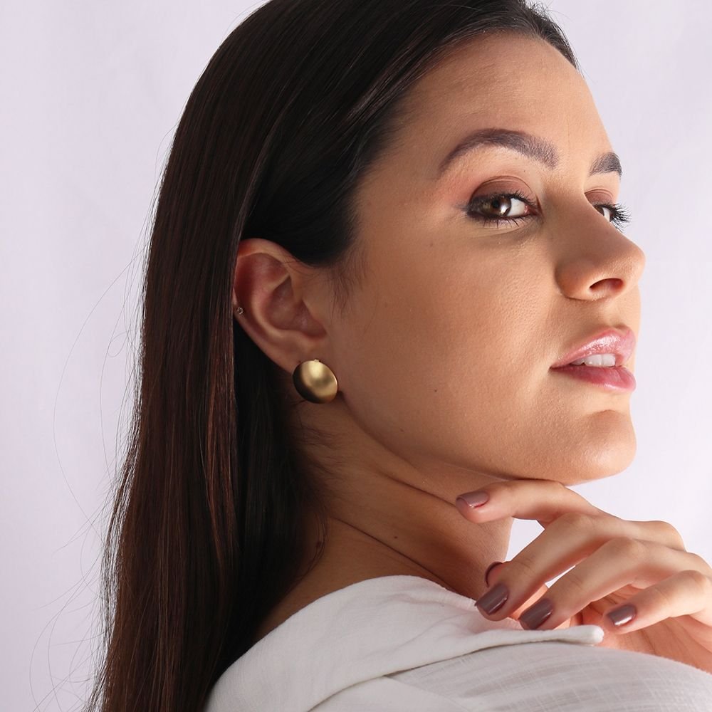 Bls-2902-Ac (Acetinado) Brinco De Esfera (19mm)