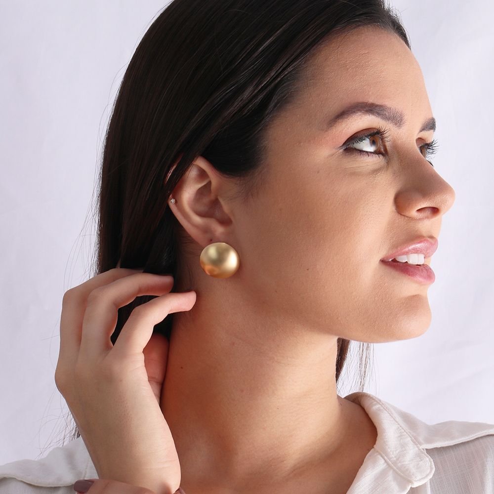 Bls-2903-Ac (Acetinado) Brinco De Esfera (24mm)