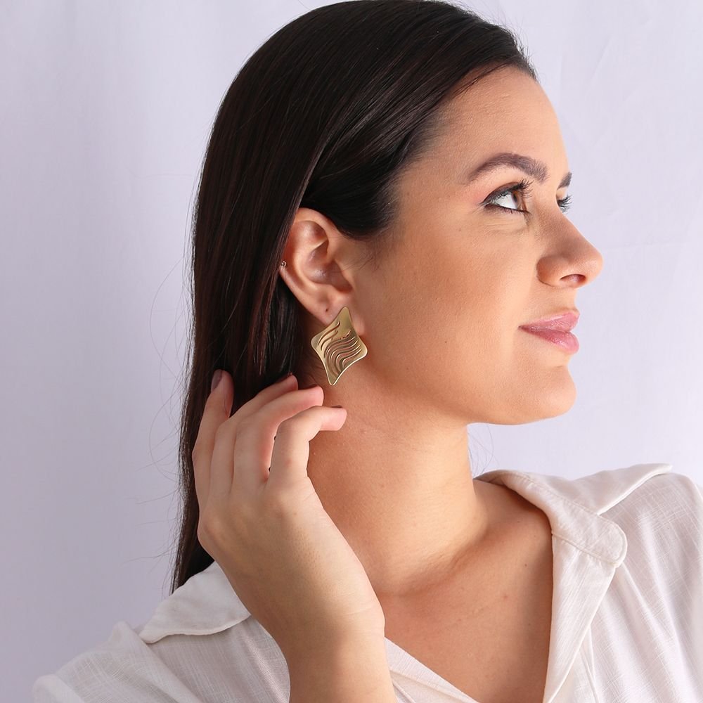 Bls-3013-Ac (Acetinado) Brinco Médio Detalhado