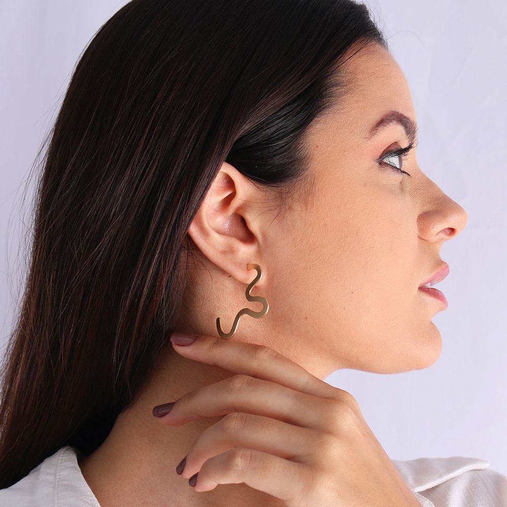 Bls-3047-Ac (Acetinado) Brinco Detalhado Liso