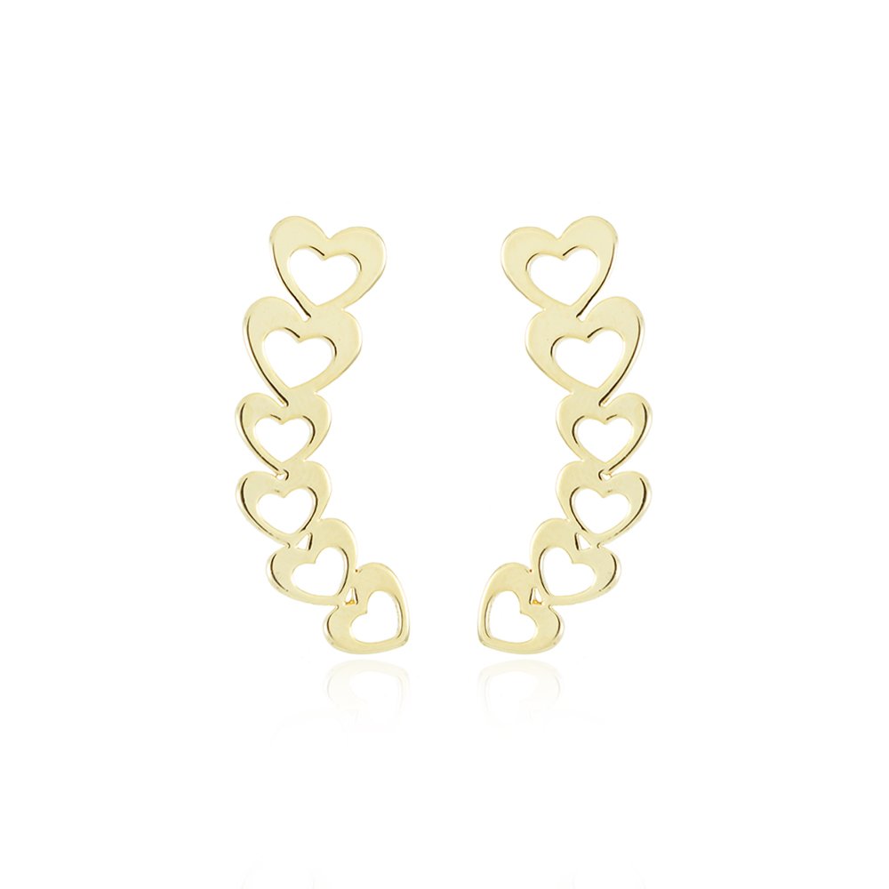 Bls-3228-Do Brinco Ear Cuff Corações.