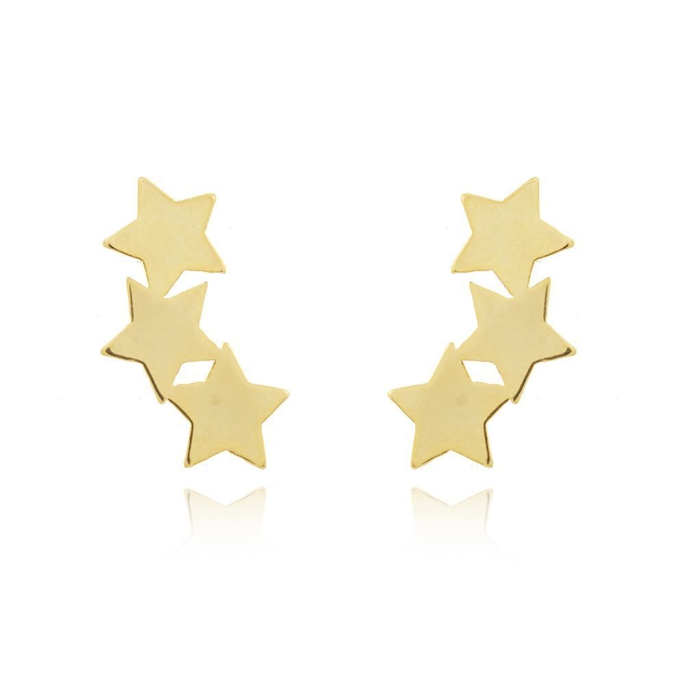 Bls-722-Do Brinco Ear Cuff De Estrelas.