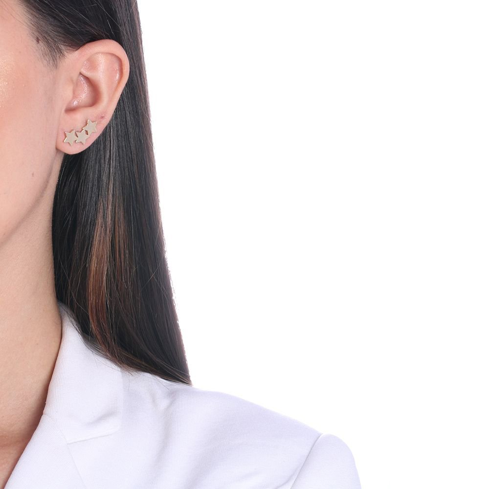 Bls-722-Do Brinco Ear Cuff De Estrelas.