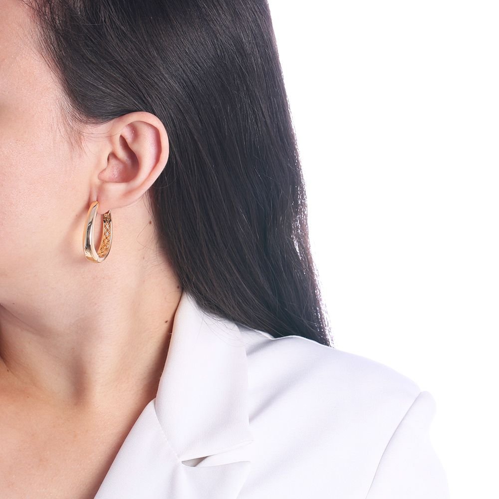 Br-1084-Do Brinco De Argola Articulada Oval