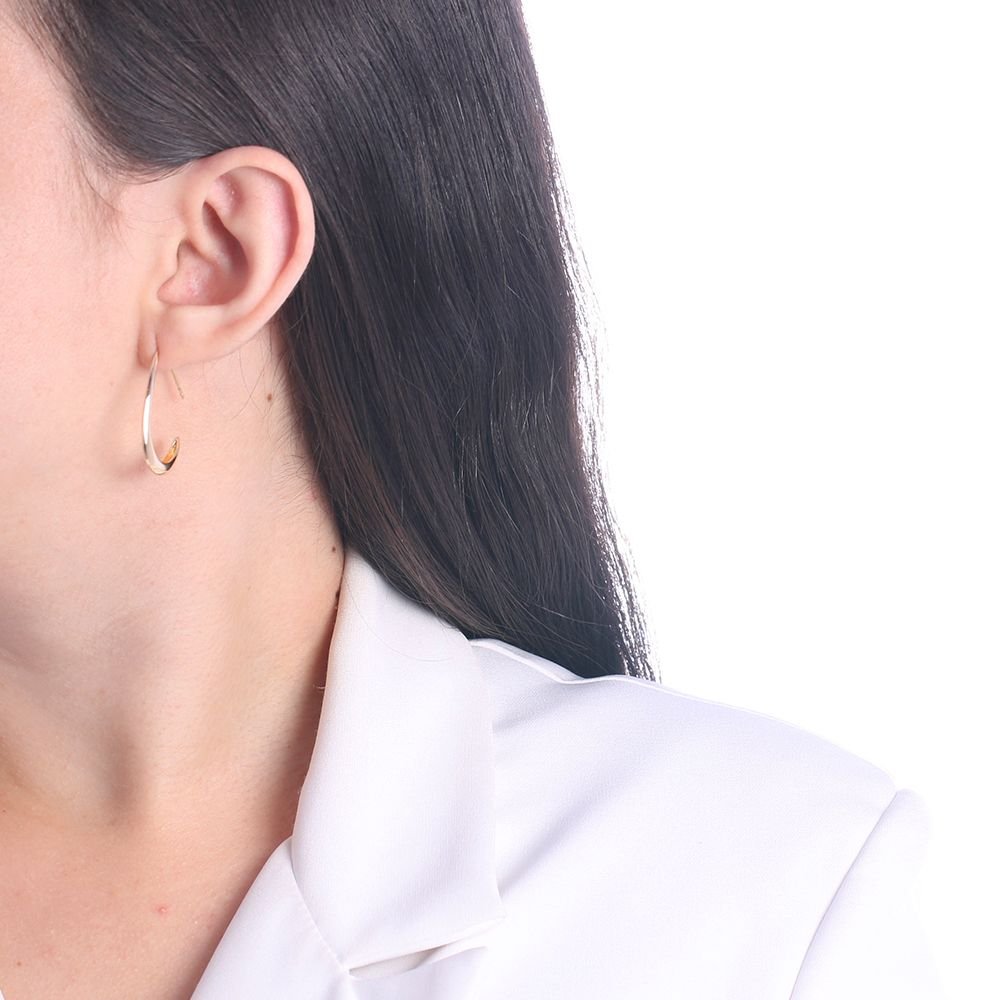 Br-1090-Do Brinco De Meia Argola Oval (30,5mm)