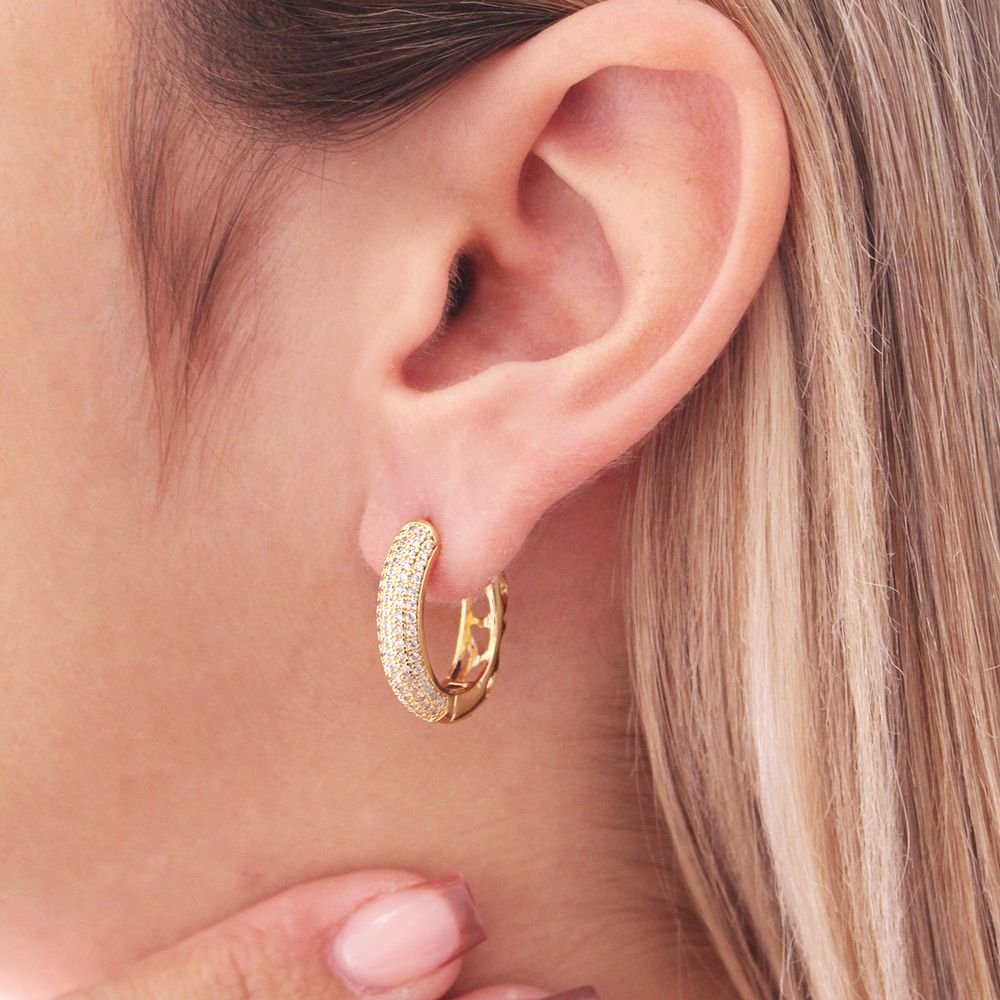 Br-1134-Do Brinco De Argola Articulada Cravejada De Zircônias (20,5mm). Br-1134-Do Brinco De Argola Articulada Cravejada De Zircônias (20,5mm).