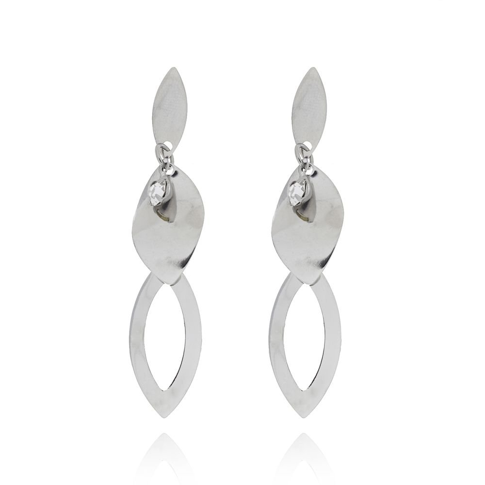 Bra-126 - Brinco Longo Em Aço Inox