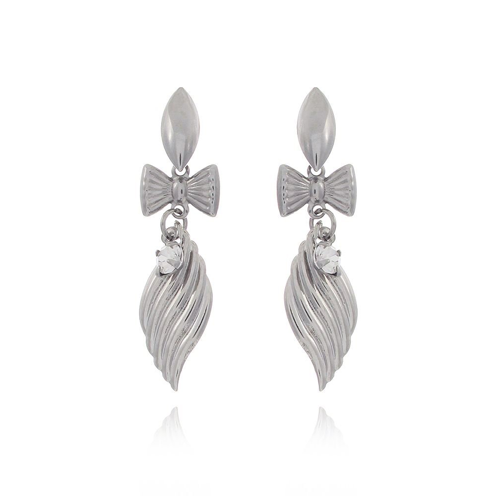 Bra-99 - Brinco Longo Em Aço Inox