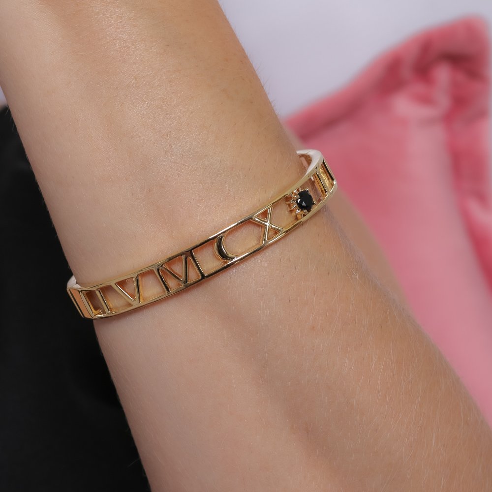 Brc-130-Fo Bracelete Detalhado Cristal.