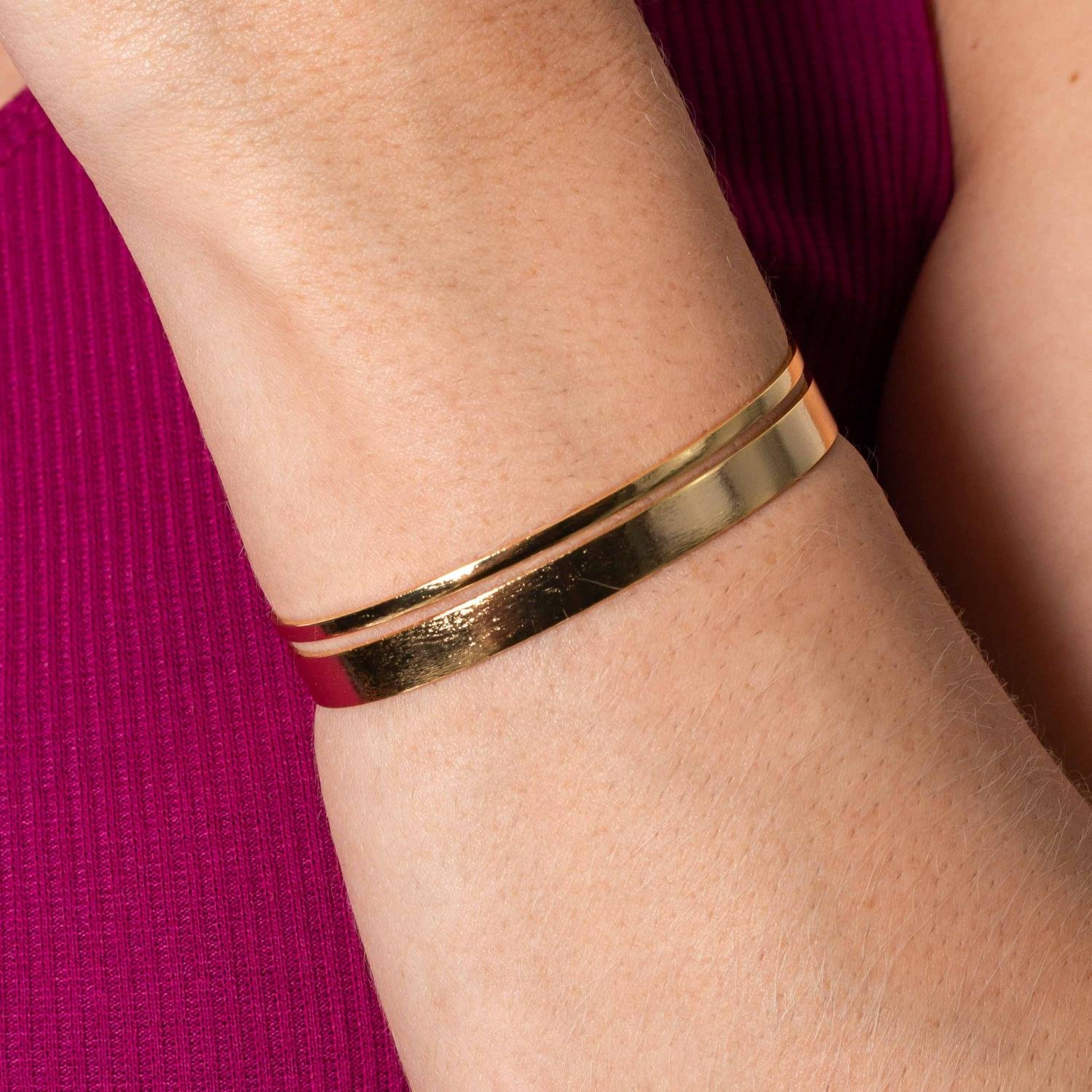 Brc-147-Fo Bracelete Com Detalhe Vazado Lixado.