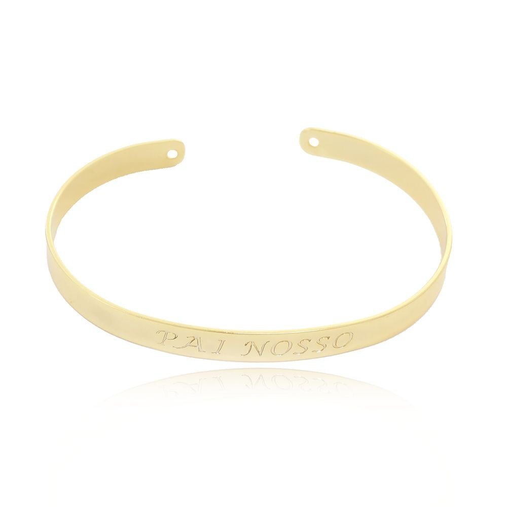 Brc-18-Fo Bracelete Chapado Escrito: Pai Nosso