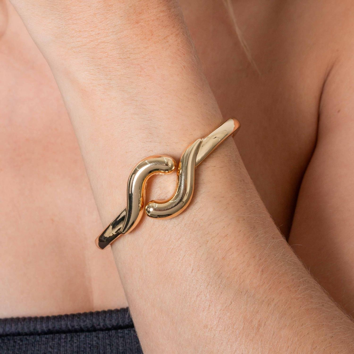 Brc-183-Fo Bracelete Maxi Orgânico - Banho Italiano.