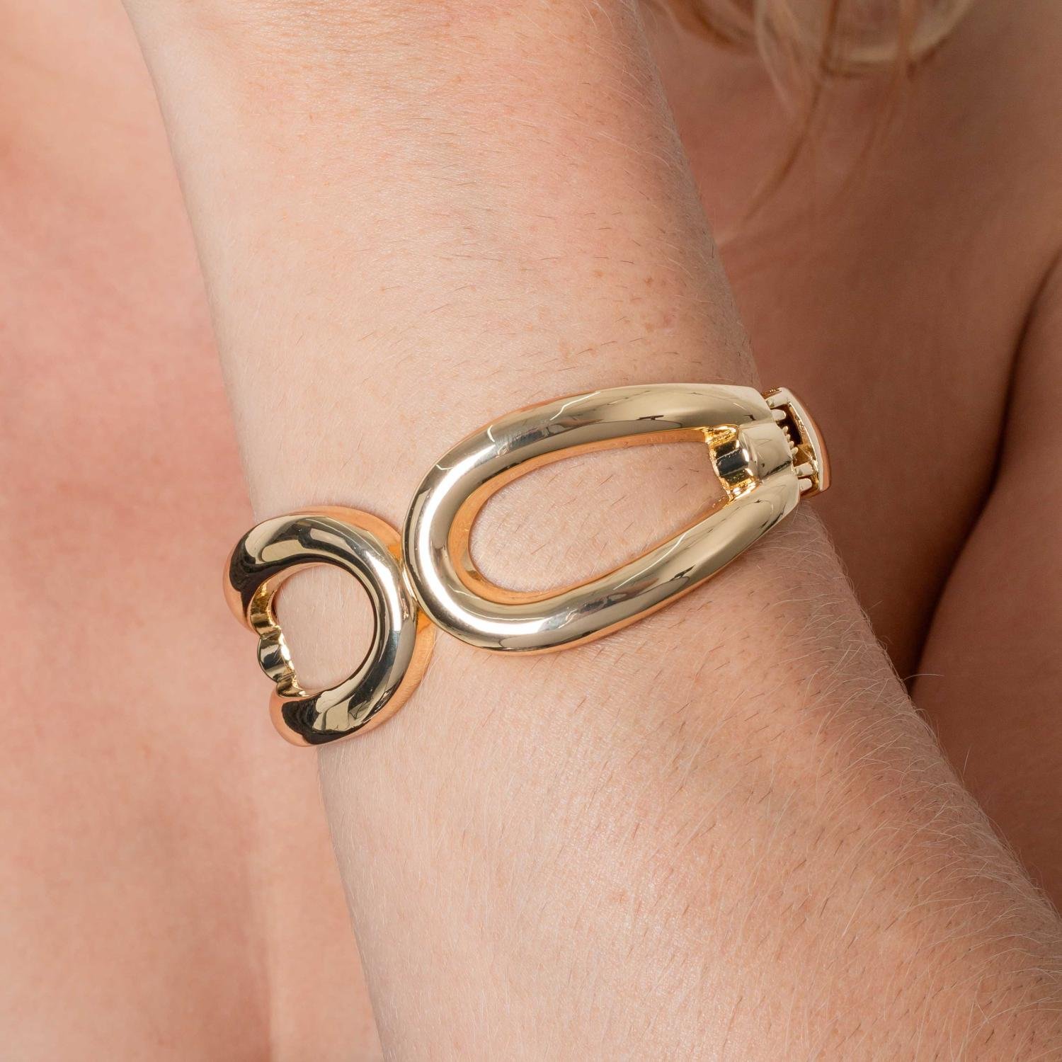 Brc-191-Fo Bracelete Maxi Orgânico Vazado - Banho Italiano.