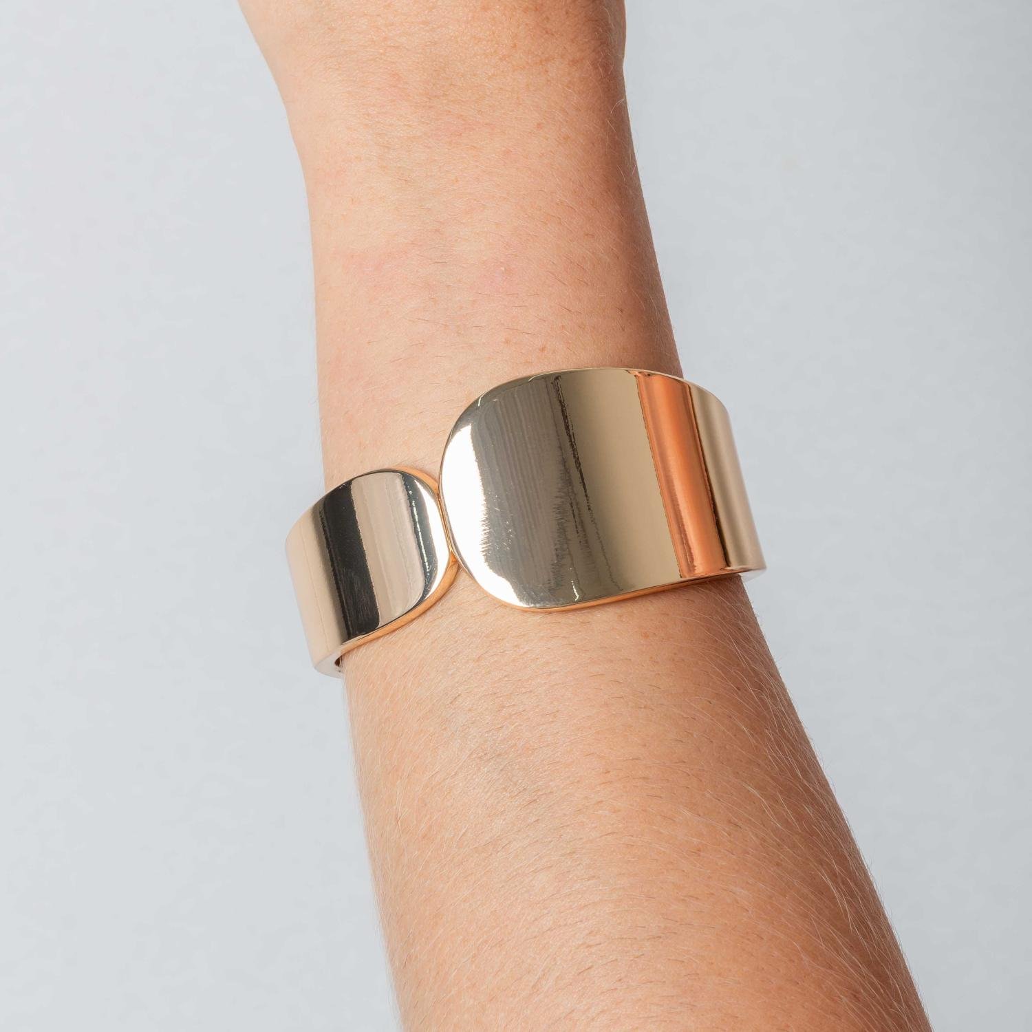 Brc-196-Fo Bracelete Maxi Liso - Banho Italiano.