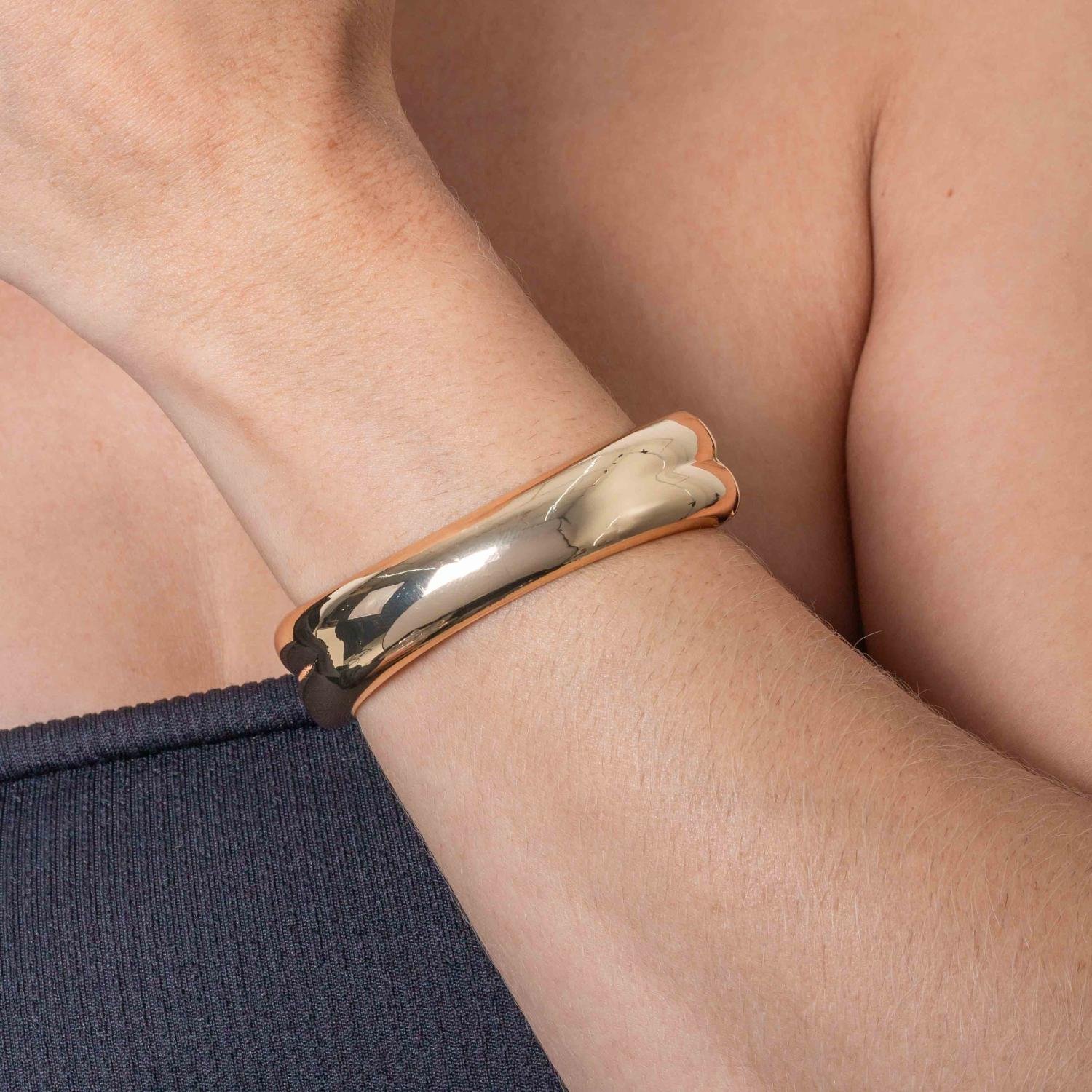 Brc-200-Fo Bracelete Maxi Orgânico - Banho Italiano.