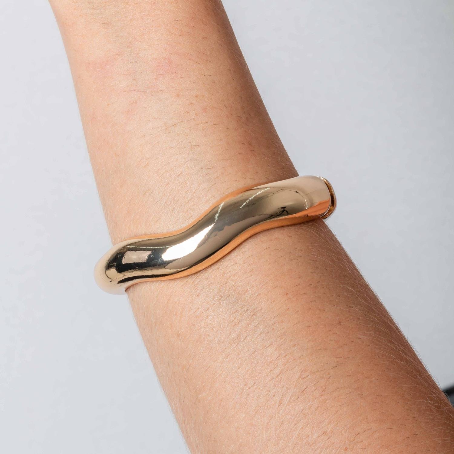 Brc-204-Fo Bracelete Maxi Orgânico - Banho Italiano.