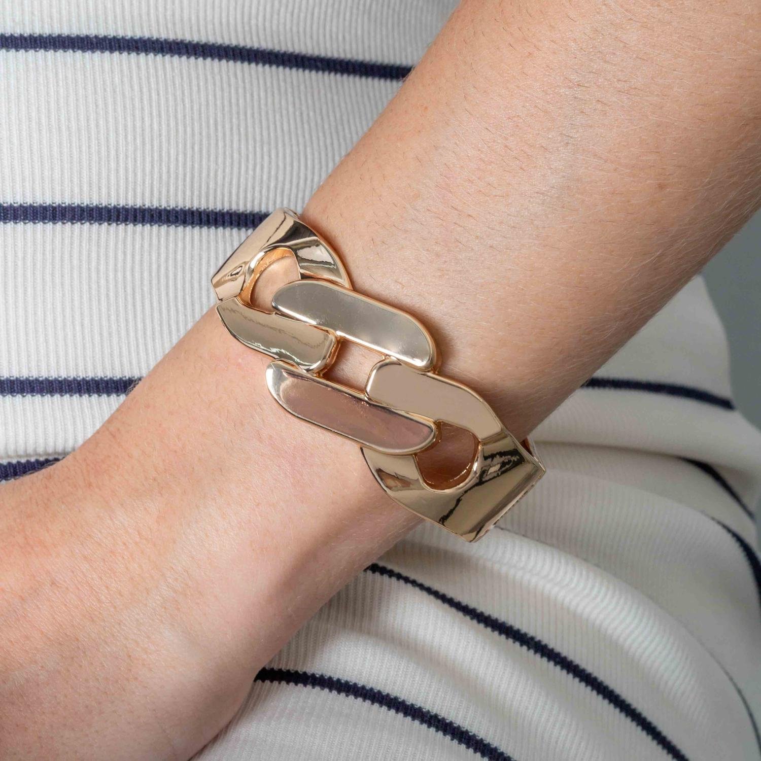 Brc-207-Fo Bracelete Maxi Elo - Banho Italiano.