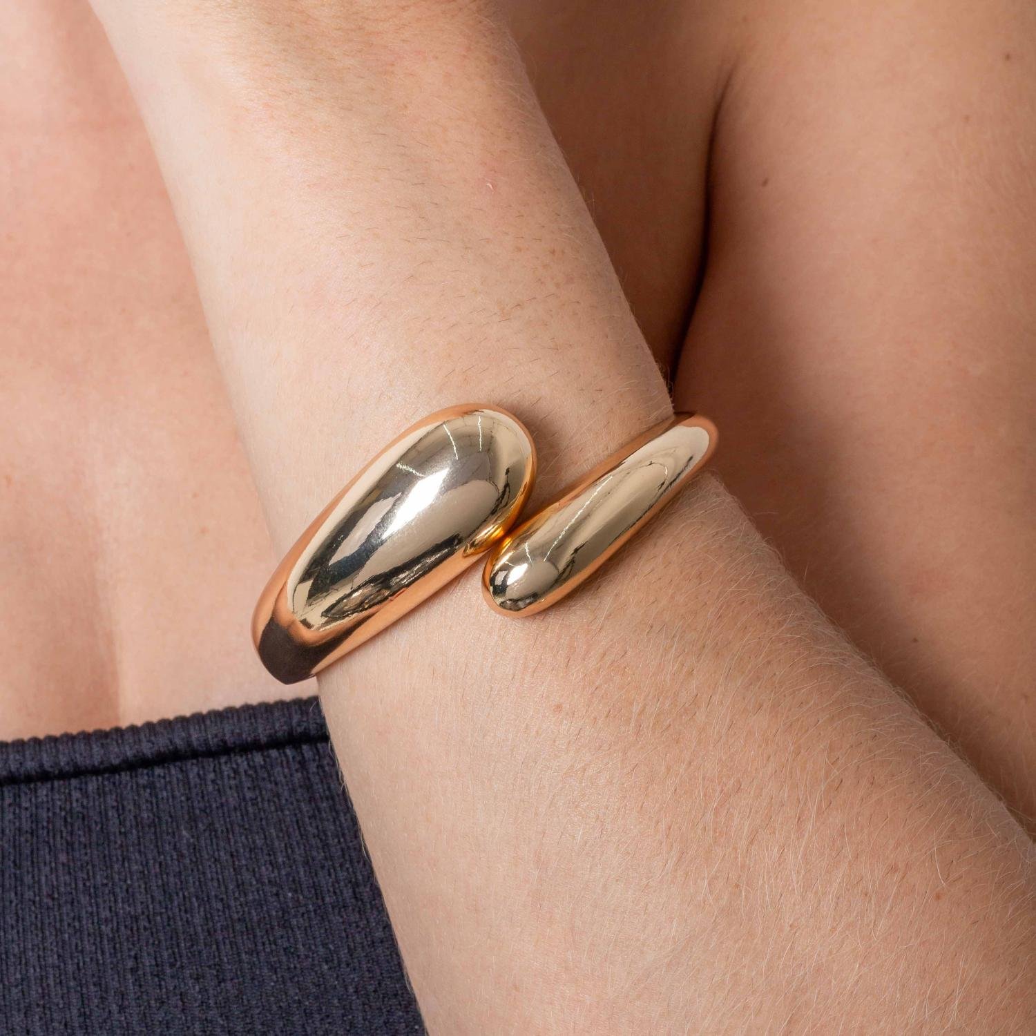 Brc-209-Fo Bracelete Maxi Orgânico - Banho Italiano.
