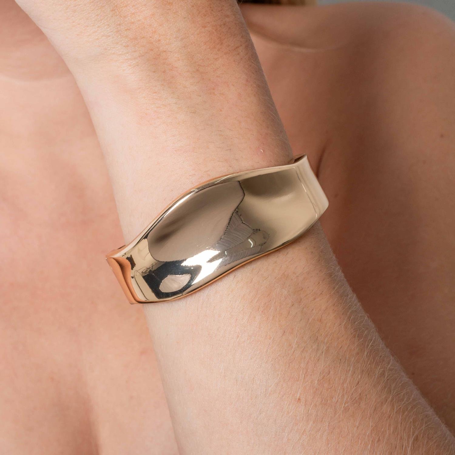 Brc-212-Fo Bracelete Maxi Liso - Banho Italiano.