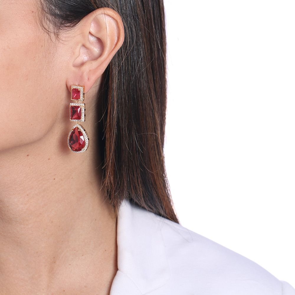 Brd-1228-Do Brinco Longo De Pedras E Zircônias Cristal