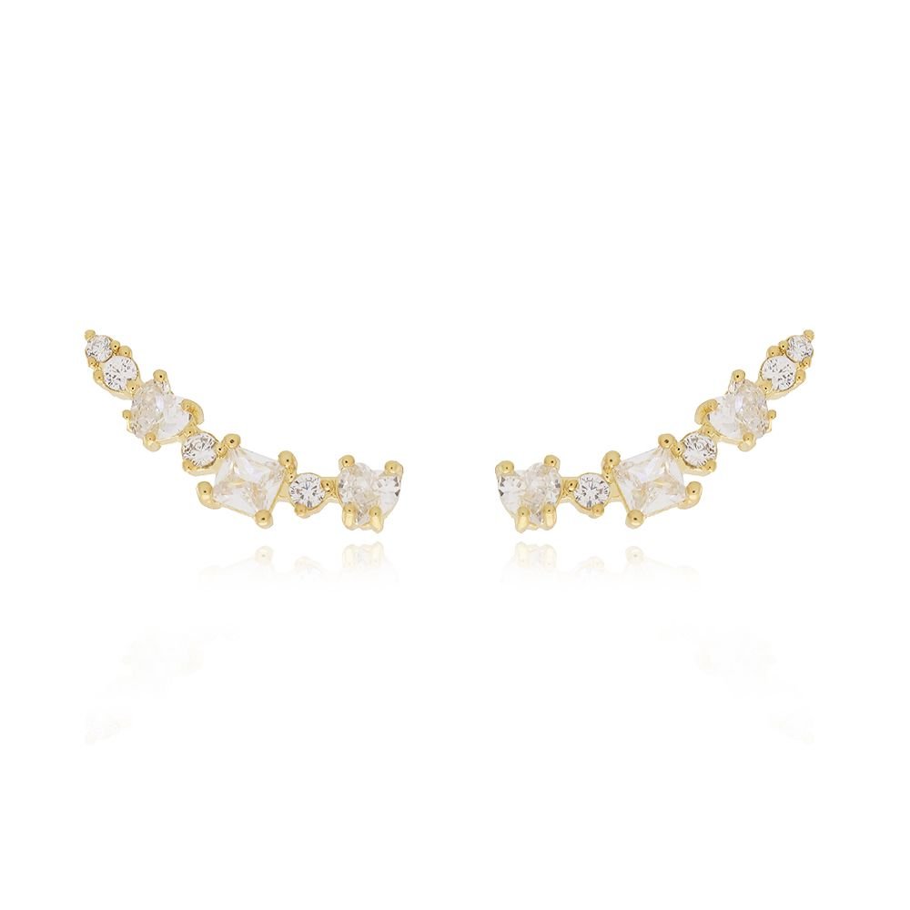 Brd-1295-Do Brinco Ear Cuff Cravejado
