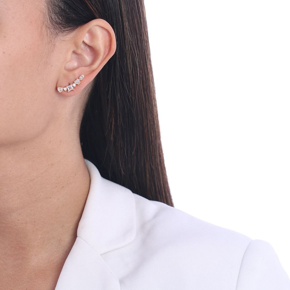 Brd-1295-Do Brinco Ear Cuff Cravejado