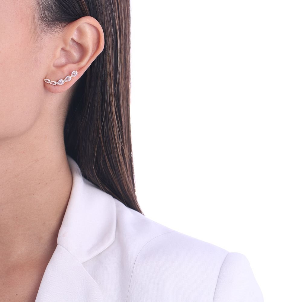 Brd-1296-Do Brinco Ear Cuff Cravejado