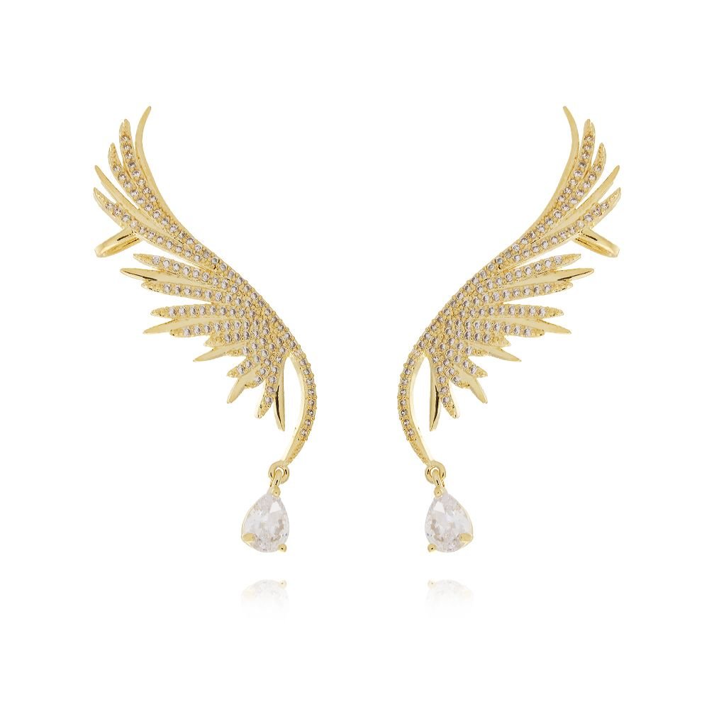 Brd-1313-Do Brinco Ear Cuff Cravejado Com Micro Zircônias