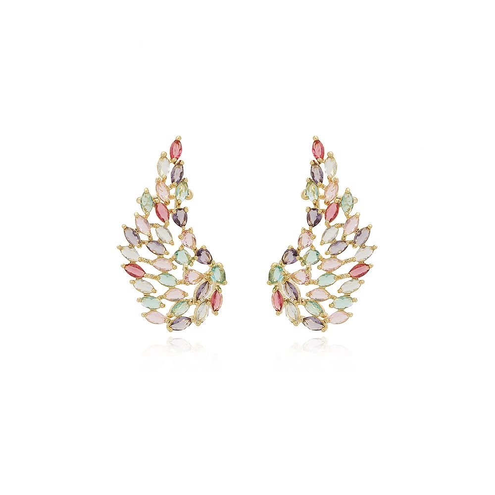 Brd-1324-Do Brinco De Asa Cravejada Cristal