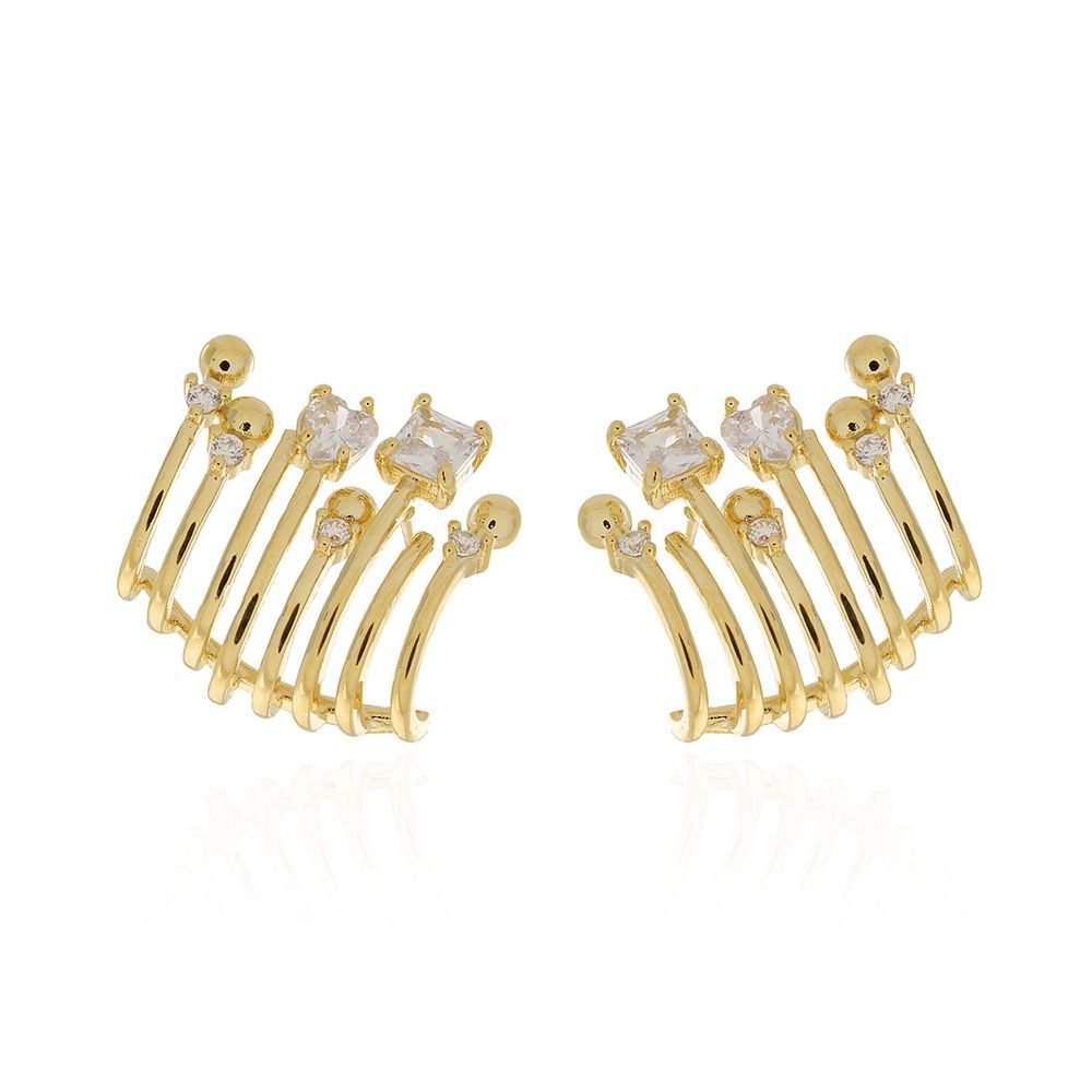 Brd-1362-Do Brinco Ear Cuff Cravejado Cristal