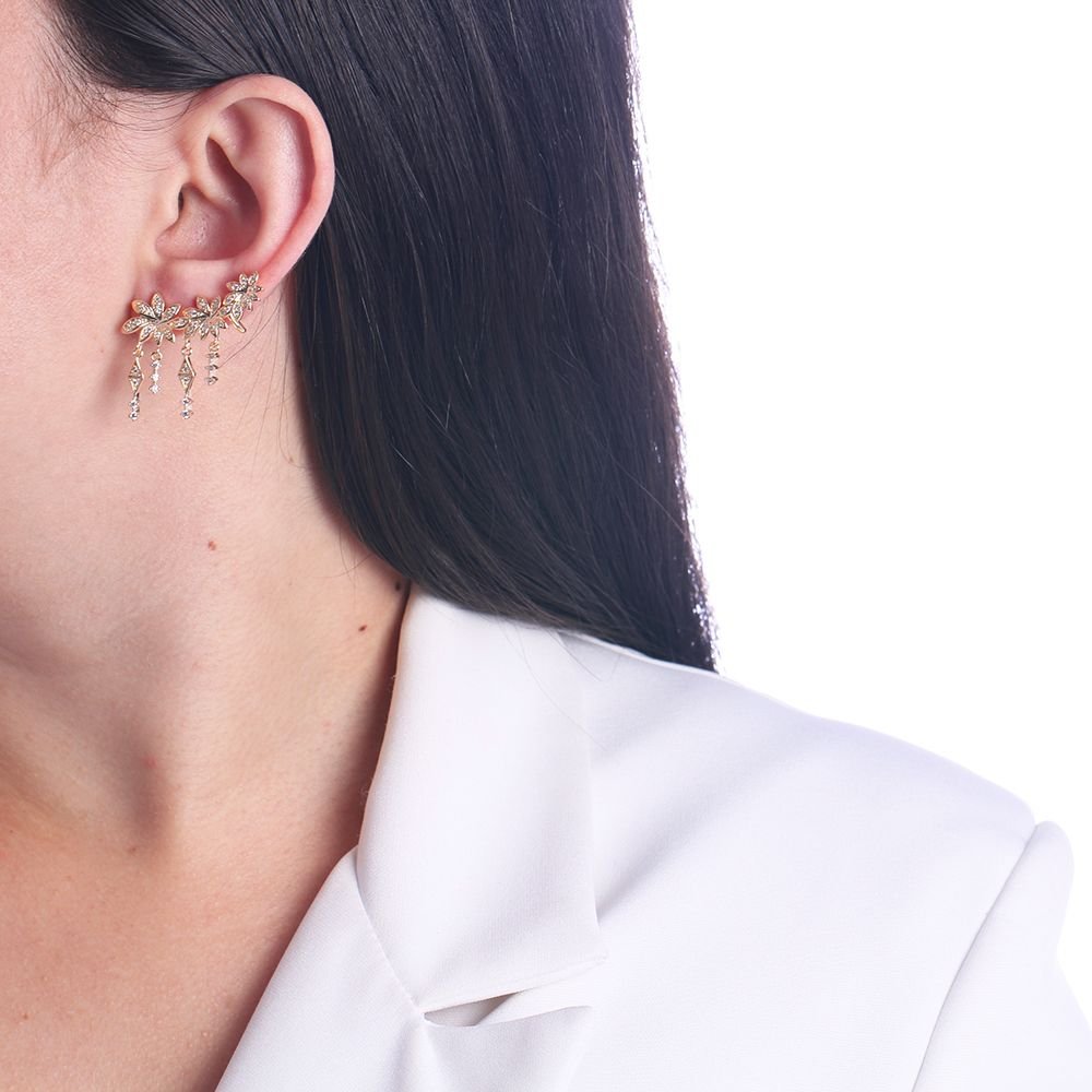 Brd-1392-Do Brinco Ear Cuff Detalhado Cravejado Cristal