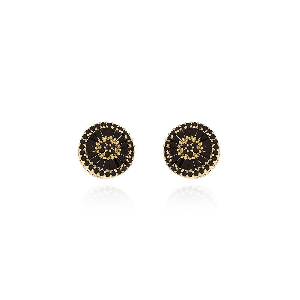 Brinco Pizza Cravejado Preto (16mm)