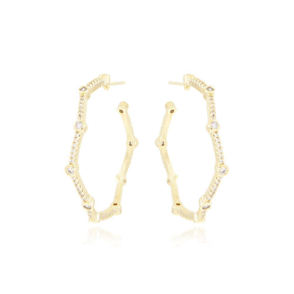 Brd-260-Do Brinco De Meia Argola Cravejado (3,5cm).