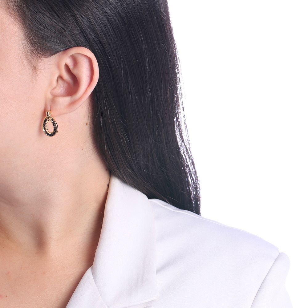 Brd-545-Do Brinco De Gota Cravejado Cristal