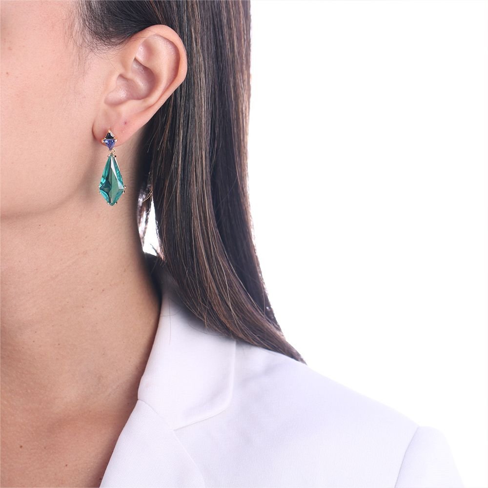 Brd-569-Do Brinco De Pedra Azul E Verde 