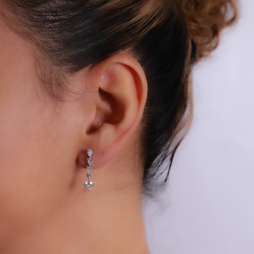 Brd-825-Rd Brinco Cravejado De Zircônias Cristais - Ródio Branco.